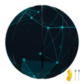 Teal Polygonal Dot Geometric Print Basketball