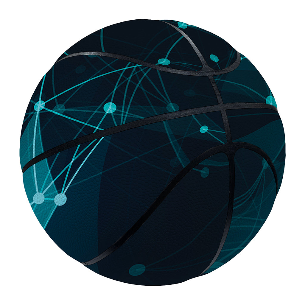 Teal Polygonal Dot Geometric Print Basketball