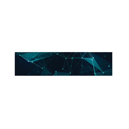 Teal Polygonal Dot Geometric Print Bed Runner
