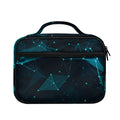 Teal Polygonal Dot Geometric Print Briefcase Bible Bag