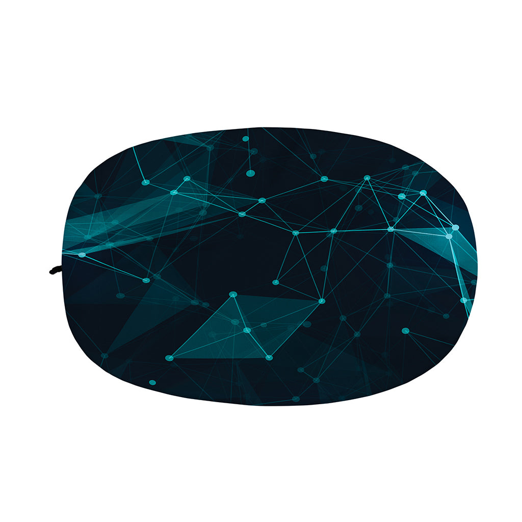 Teal Polygonal Dot Geometric Print Car Side Mirror Covers