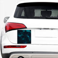 Teal Polygonal Dot Geometric Print Car Sticker