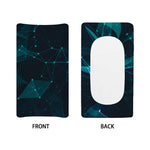 Teal Polygonal Dot Geometric Print Changing Pad Cover
