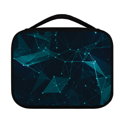 Teal Polygonal Dot Geometric Print Classic Bible Case
