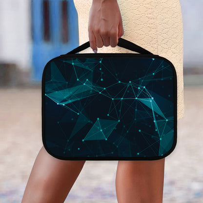 Teal Polygonal Dot Geometric Print Classic Bible Case