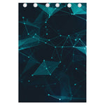 Teal Polygonal Dot Geometric Print Curtain