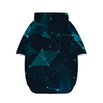 Teal Polygonal Dot Geometric Print Dog Zip Up Hoodie