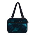 Teal Polygonal Dot Geometric Print Double Strap Bible Bag