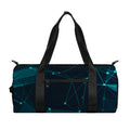 Teal Polygonal Dot Geometric Print Gym Bag