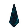Teal Polygonal Dot Geometric Print Hand Towel
