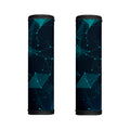Teal Polygonal Dot Geometric Print Handle Covers