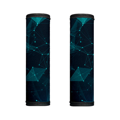 Teal Polygonal Dot Geometric Print Handle Covers
