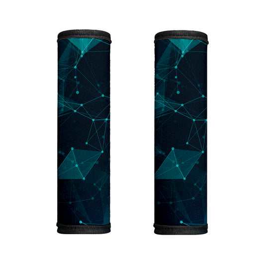 Teal Polygonal Dot Geometric Print Handle Covers
