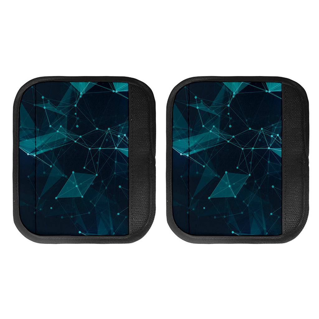 Teal Polygonal Dot Geometric Print Handle Covers