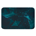 Teal Polygonal Dot Geometric Print Indoor Door Mat