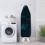 Teal Polygonal Dot Geometric Print Ironing Board Cover