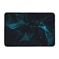 Teal Polygonal Dot Geometric Print Kitchen Mat