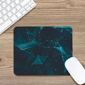 Teal Polygonal Dot Geometric Print Mouse Pad