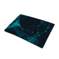 Teal Polygonal Dot Geometric Print Pet Cooling Mat Cover