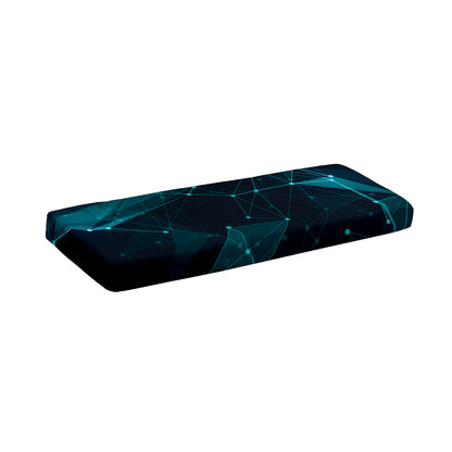 Teal Polygonal Dot Geometric Print Piano Keyboard Cover