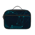 Teal Polygonal Dot Geometric Print Portable Lunch Bag