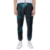 Teal Polygonal Dot Geometric Print Scuba Joggers