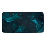 Teal Polygonal Dot Geometric Print Towel