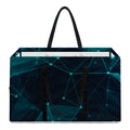Teal Polygonal Dot Geometric Print Utility Tote Bag