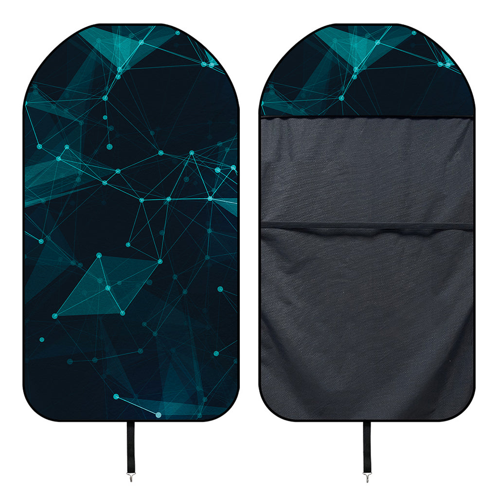 Teal Polygonal Dot Geometric Print Waterproof Car Seat Cover