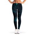 Teal Polygonal Dot Geometric Print Women's Leggings