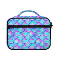Teal Purple Mermaid Scales Pattern Print Briefcase Bible Bag