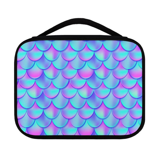 Teal Purple Mermaid Scales Pattern Print Classic Bible Case