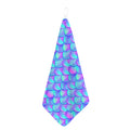 Teal Purple Mermaid Scales Pattern Print Hand Towel