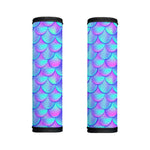 Teal Purple Mermaid Scales Pattern Print Handle Covers