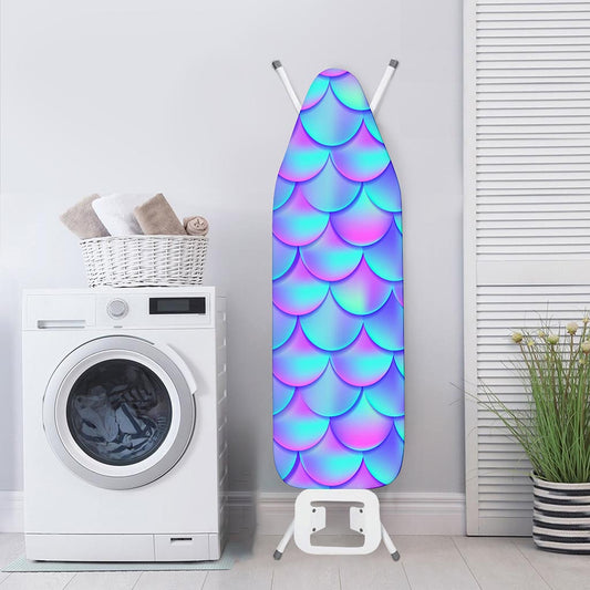 Teal Purple Mermaid Scales Pattern Print Ironing Board Cover