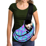 Teal Purple Mermaid Scales Pattern Print Pet Sling Carrier