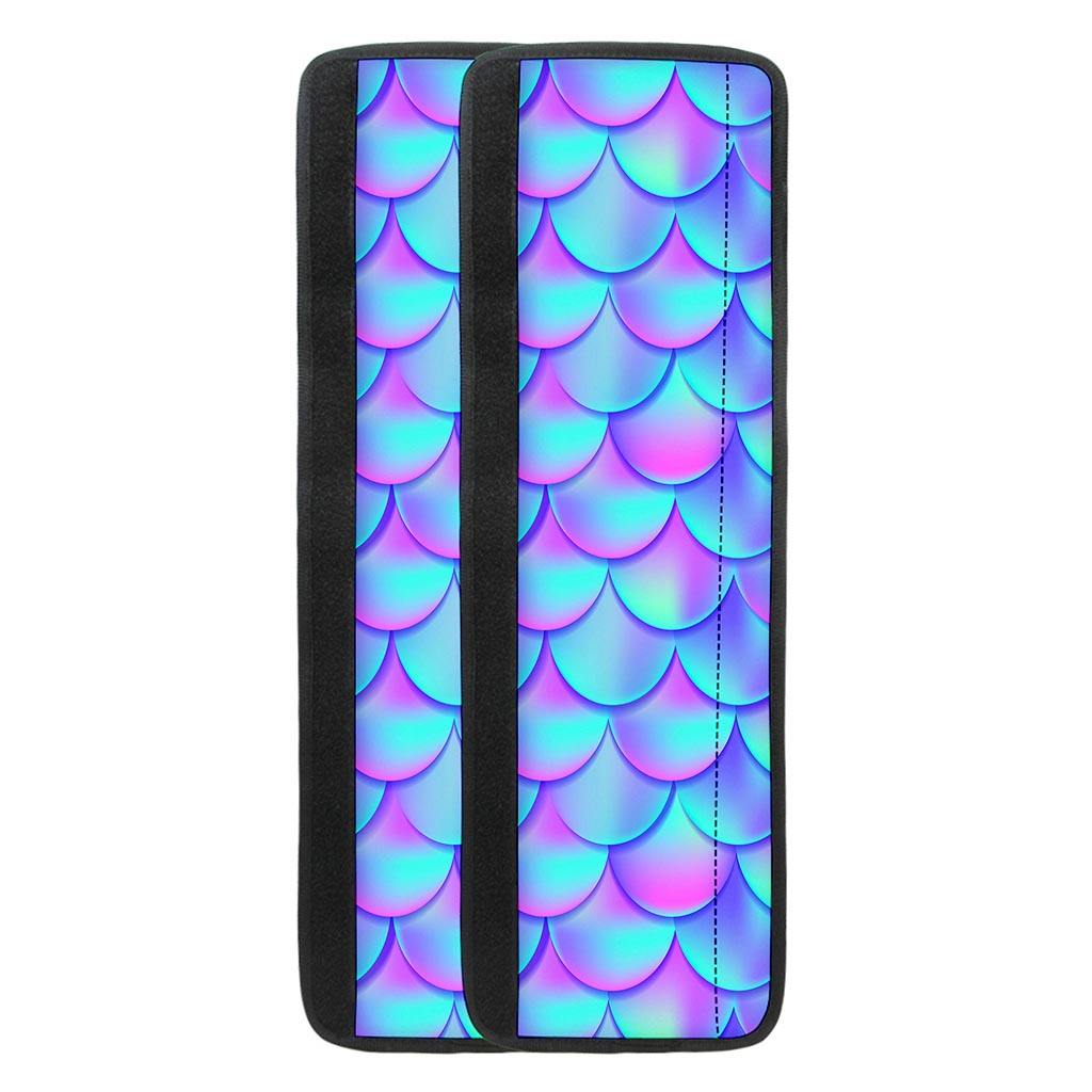 Teal Purple Mermaid Scales Pattern Print Refrigerator Handle Covers