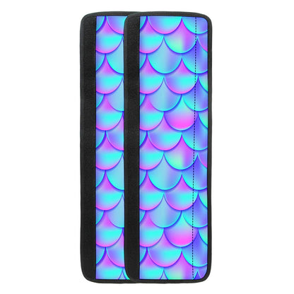 Teal Purple Mermaid Scales Pattern Print Refrigerator Handle Covers