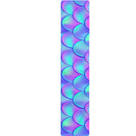 Teal Purple Mermaid Scales Pattern Print Table Runner