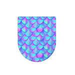 Teal Purple Mermaid Scales Pattern Print Toilet Lid Cover