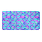 Teal Purple Mermaid Scales Pattern Print Towel