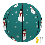 Teal Snowman Pattern Print Basketball