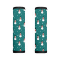 Teal Snowman Pattern Print Handle Covers