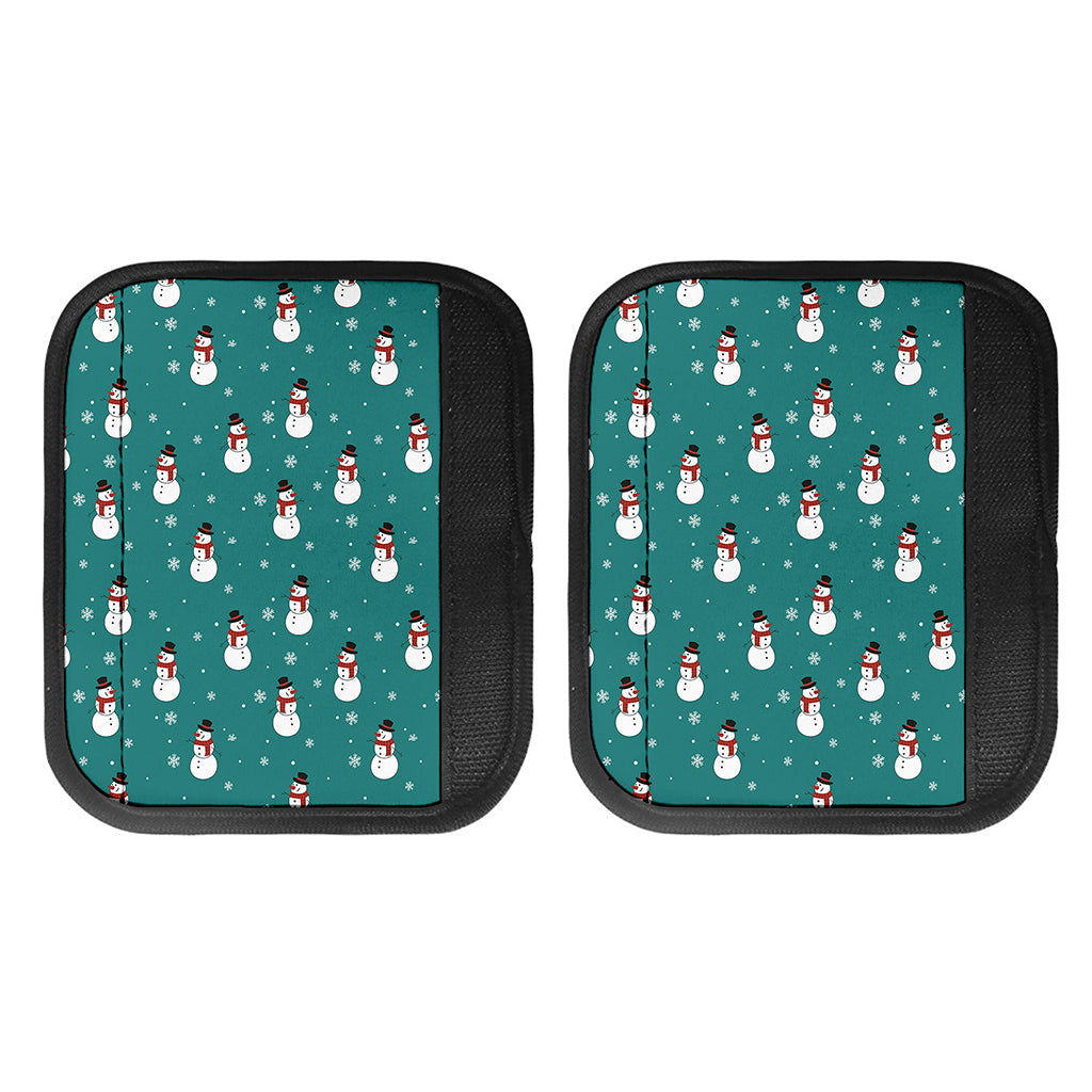 Teal Snowman Pattern Print Handle Covers