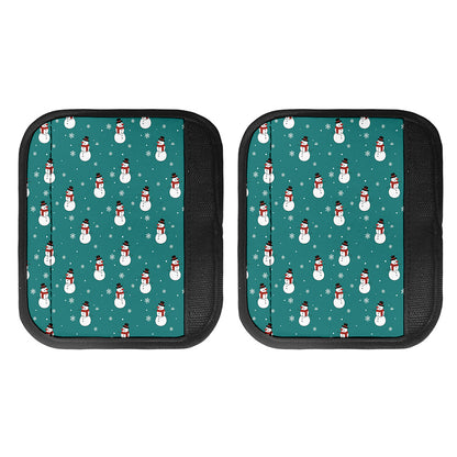 Teal Snowman Pattern Print Handle Covers