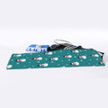 Teal Snowman Pattern Print Sports Towel