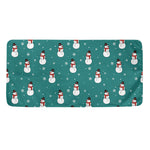 Teal Snowman Pattern Print Towel