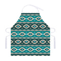 Teal Southwestern Navajo Pattern Print Adjustable Apron