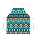 Teal Southwestern Navajo Pattern Print Adjustable Apron