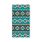 Teal Southwestern Navajo Pattern Print Baby Crib Sheet